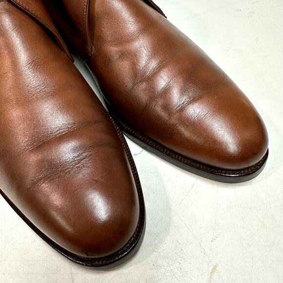 FULL RESOLE Crockett & Jones x Brooks Brothers Chukka Boots Tan Calf England 10 - Picture 9 of 14